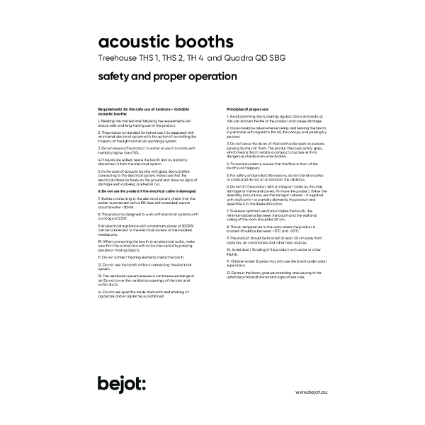 acoutic booths - users manual